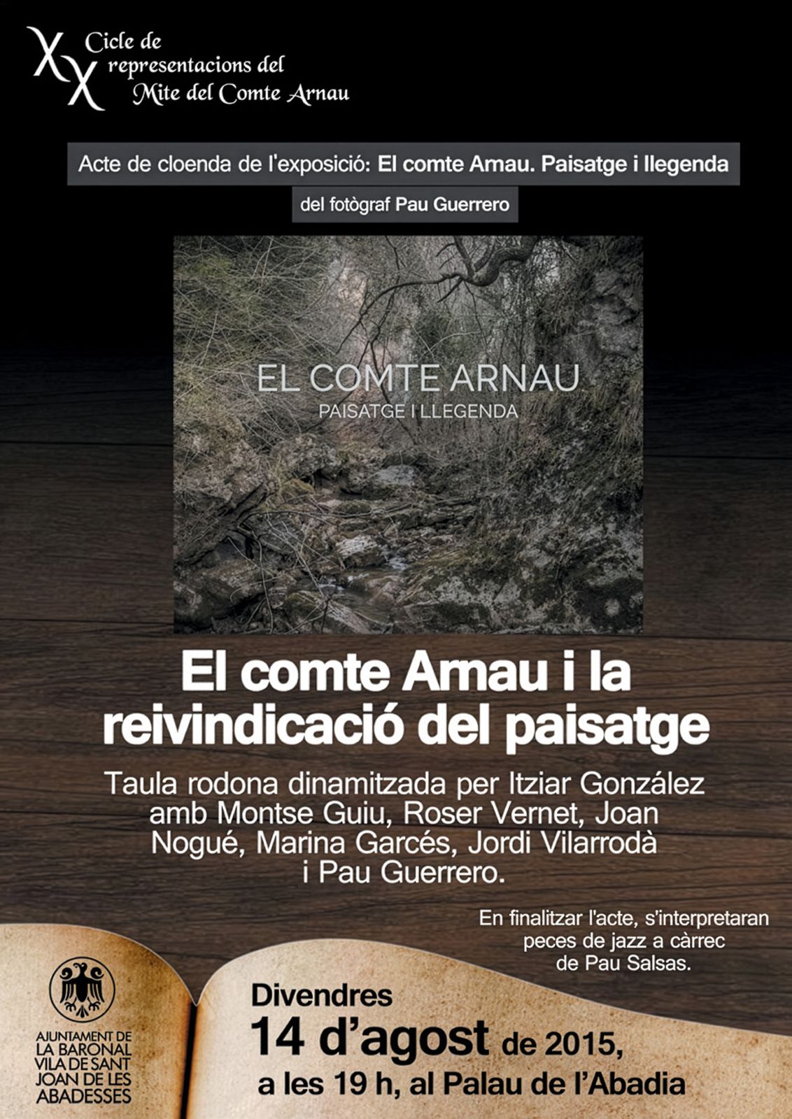 Cartel del evento para 'El comte Arnau i la reivindicació del paisatge.'